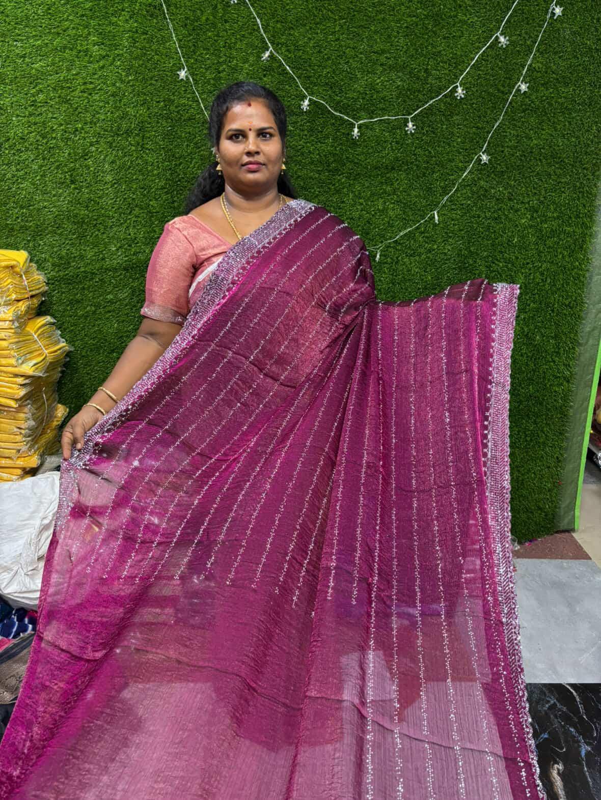 SJ047 ELEGANT SPACE SILK SAREE