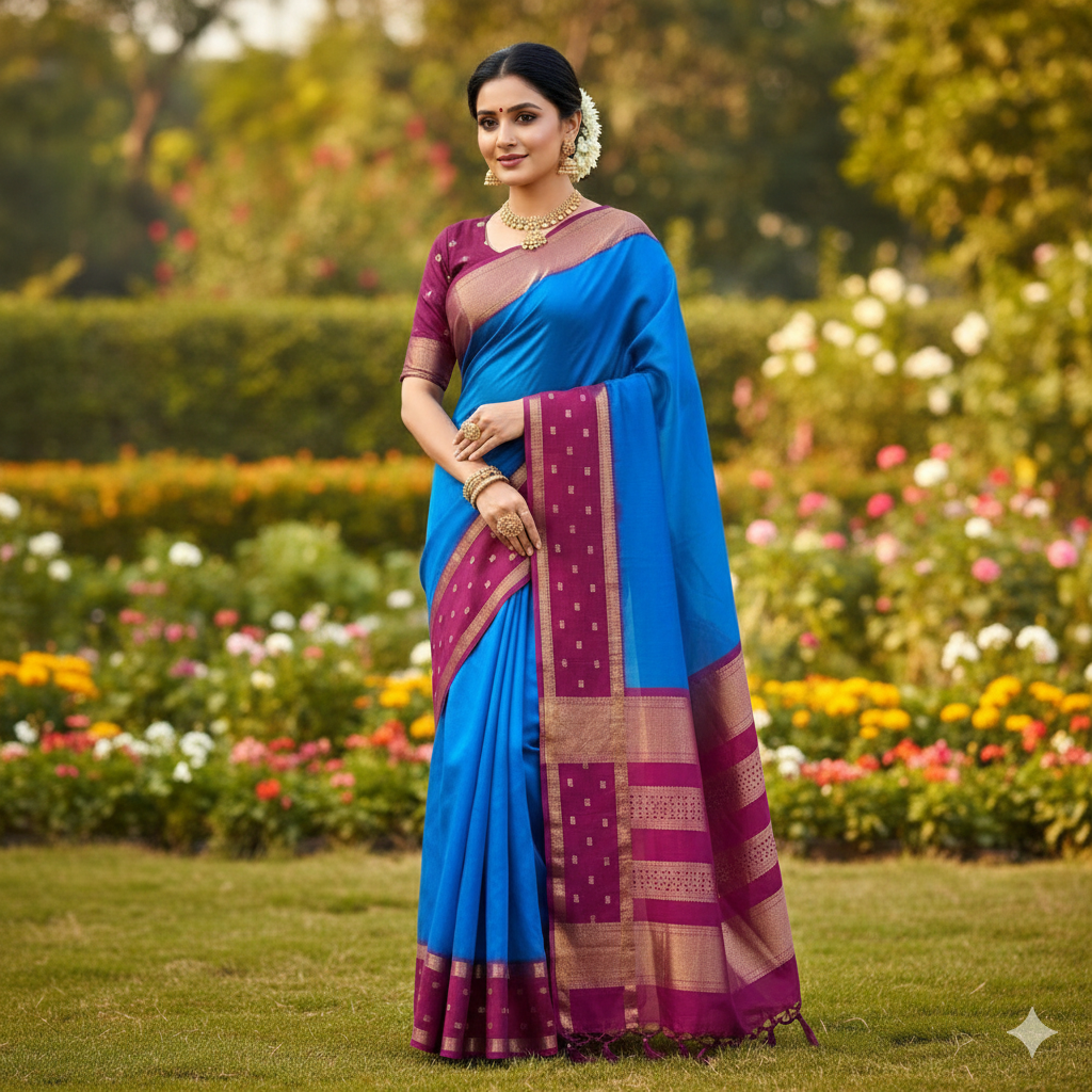 SJ003 EXCLUSIVE MARSHMALLOW FABRIC SAREES WITH ATTRACTIVE BORDER