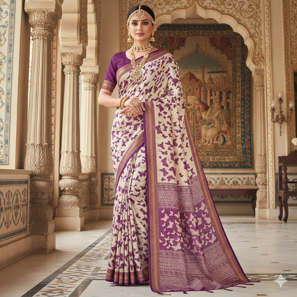 SJ009 MASTERPIECE SAREE WITH READYMADE BLOUSE