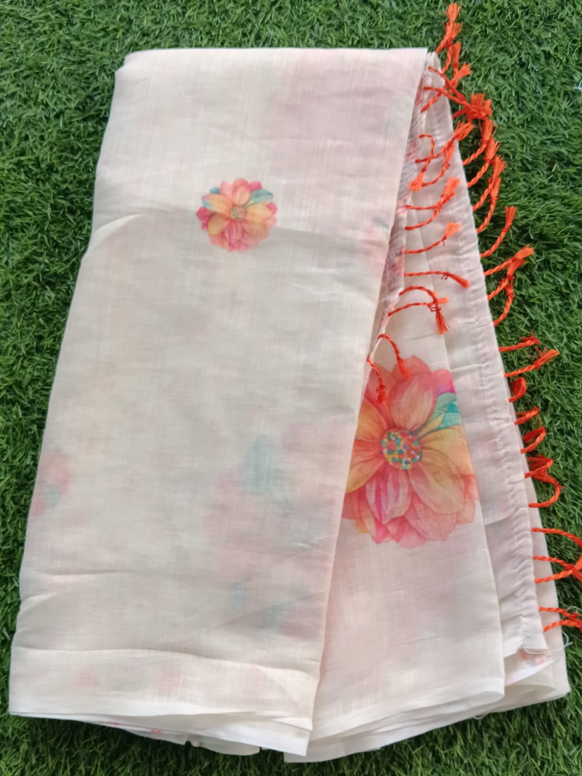 SJ053 LENIN COTTON WITH TASSELS