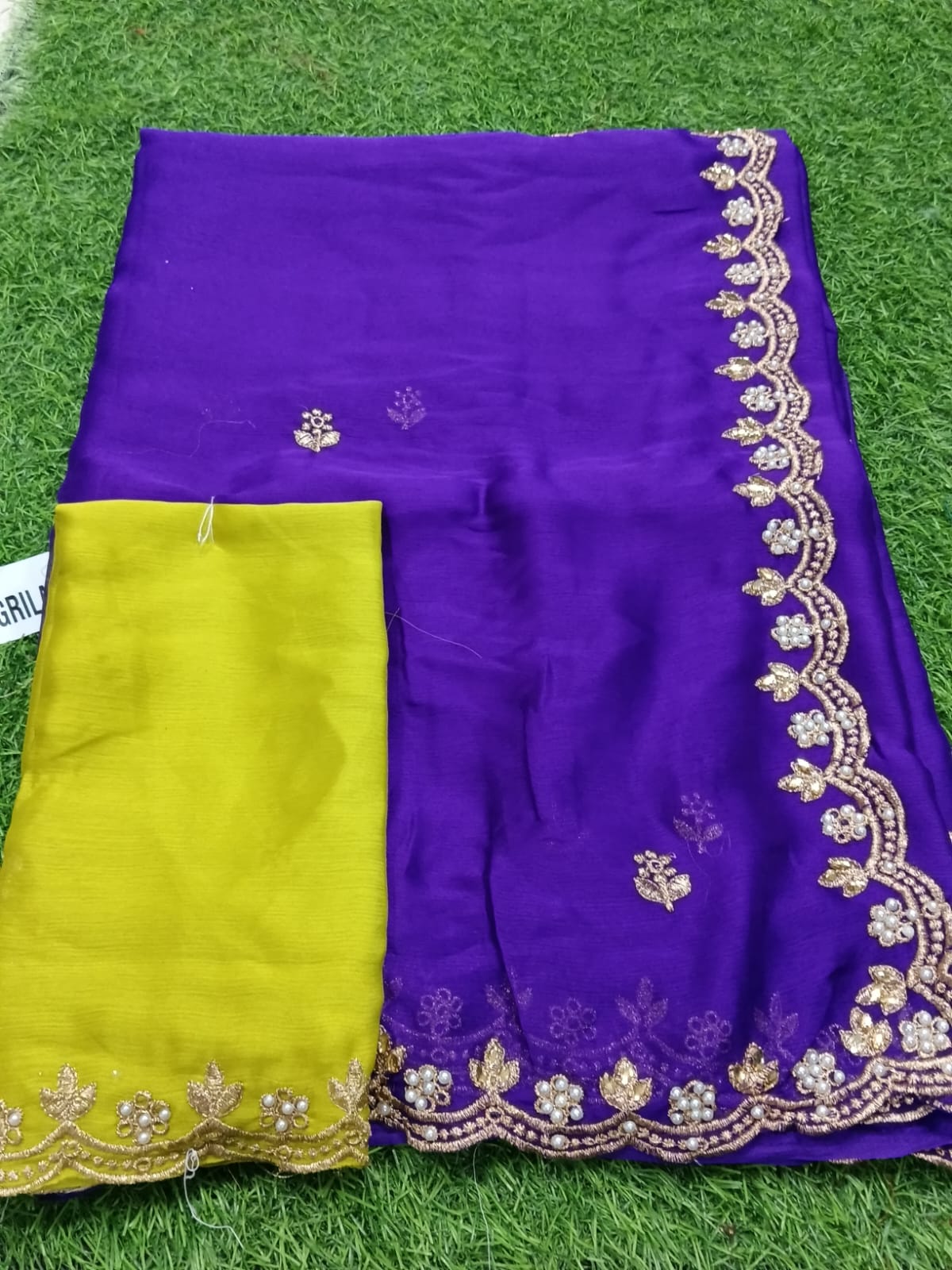 SJ071 PEARL WORK SAREE