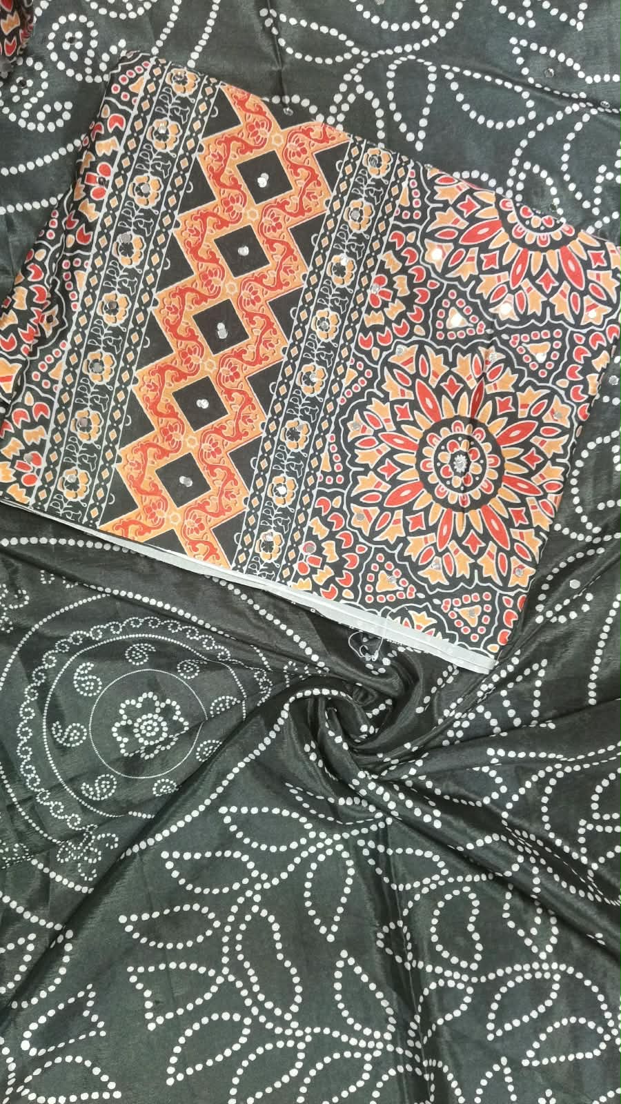 SJ133 HAJRAK PRINT GRAP SILK SAREE