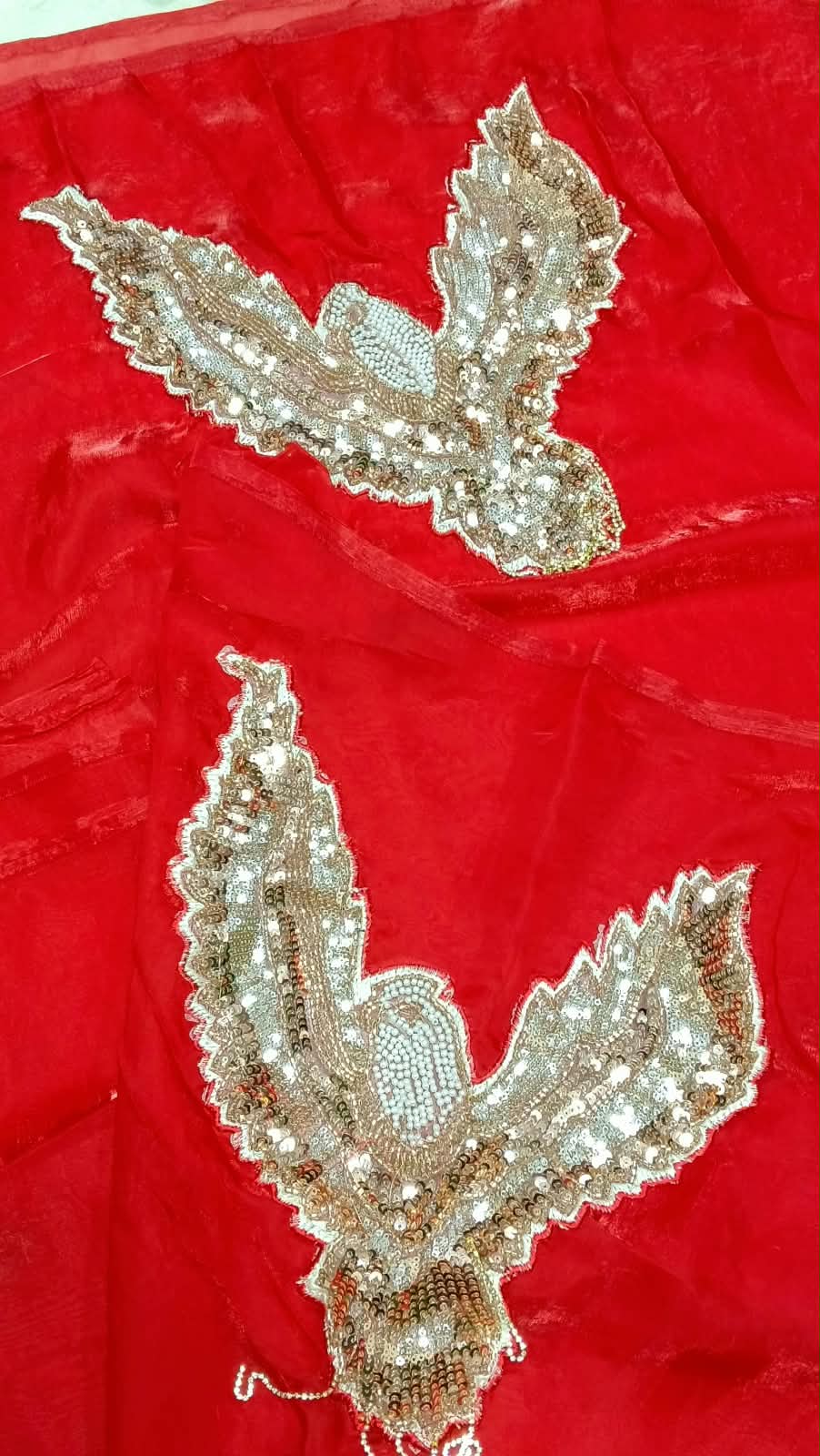 SJ140 spay silk witheagle work saree