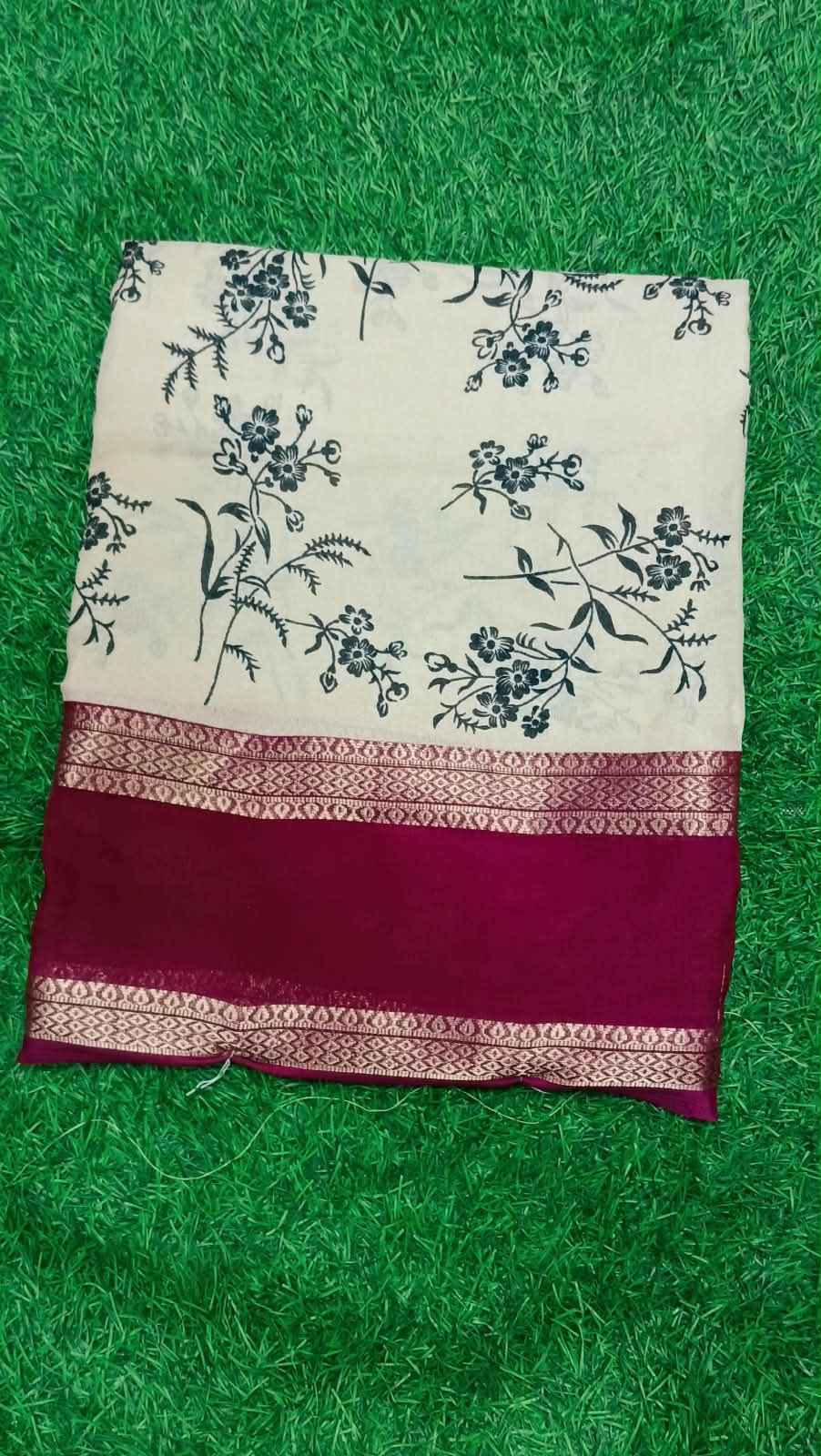 SJ142 RETTA PATTA BORDER MASHMELLOW FABRIC