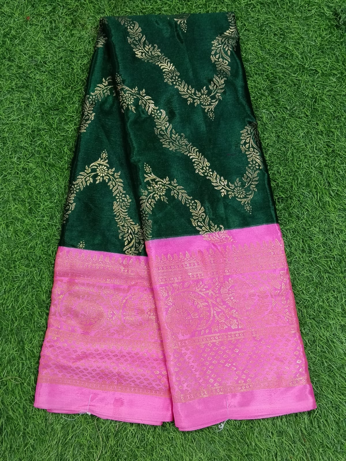 SJ 070 NECKLACE MODEL FOIL PRINT SAREE