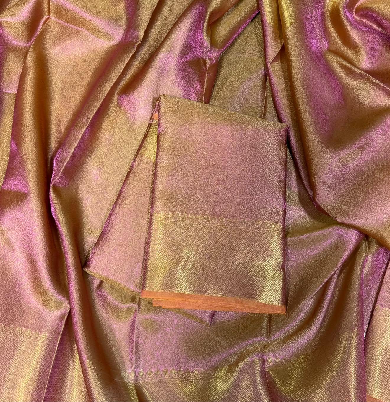 SJ139 KATTAN SILK GOLDEN SHADE WITH PINK