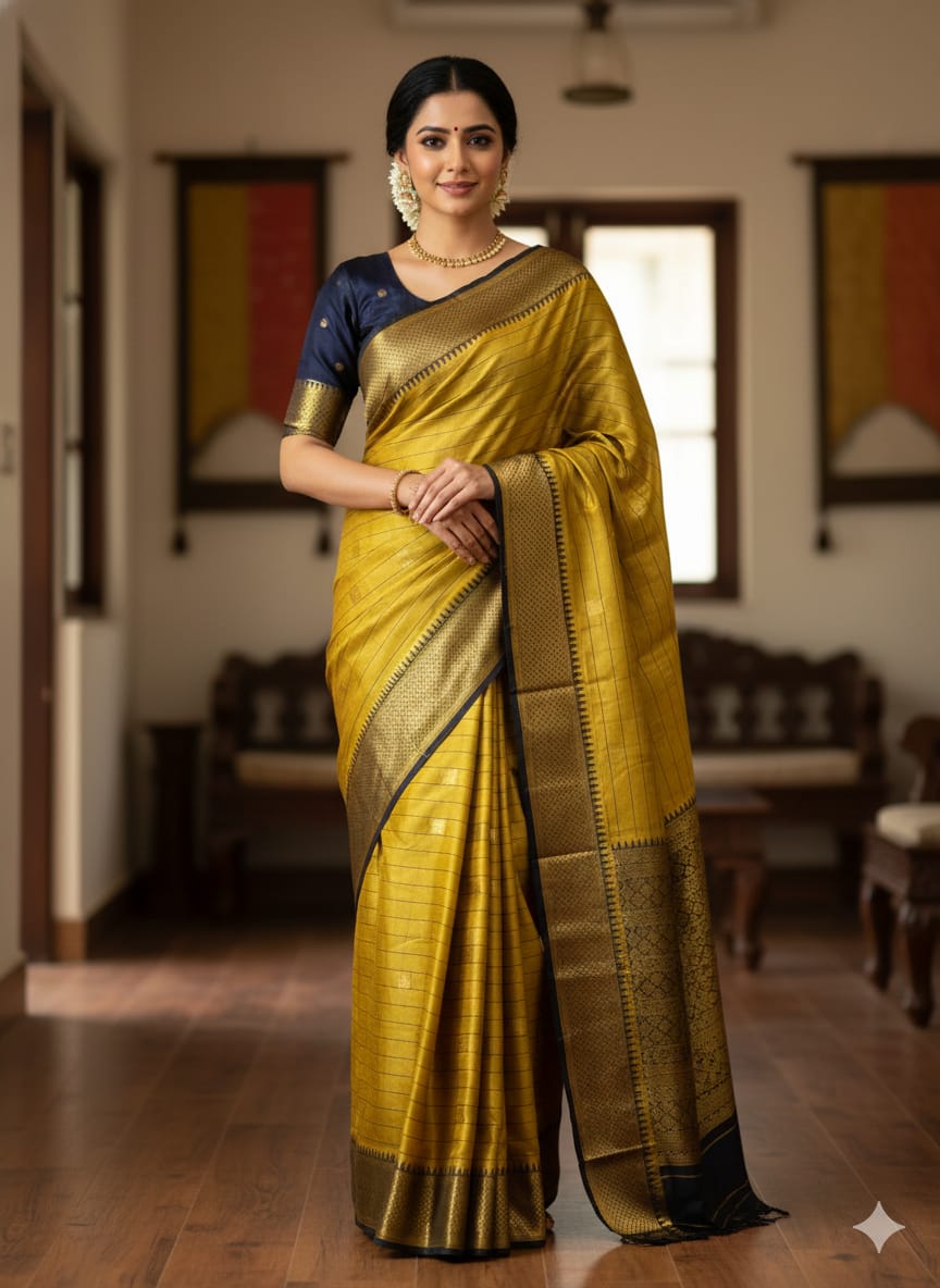 SJ051 KALYANI CHECKED SAREE