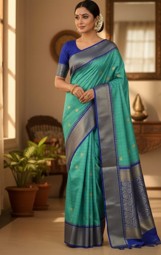 SJ051 KALYANI CHECKED SAREE