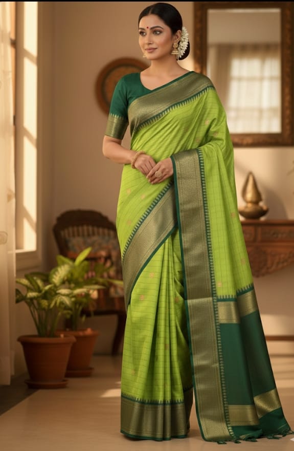 SJ051 KALYANI CHECKED SAREE
