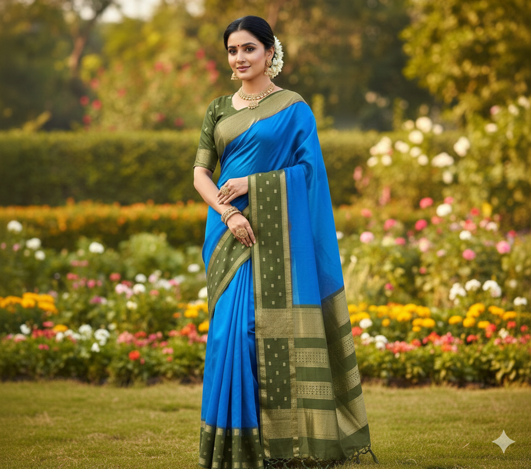 SJ003 EXCLUSIVE MARSHMALLOW FABRIC SAREES WITH ATTRACTIVE BORDER