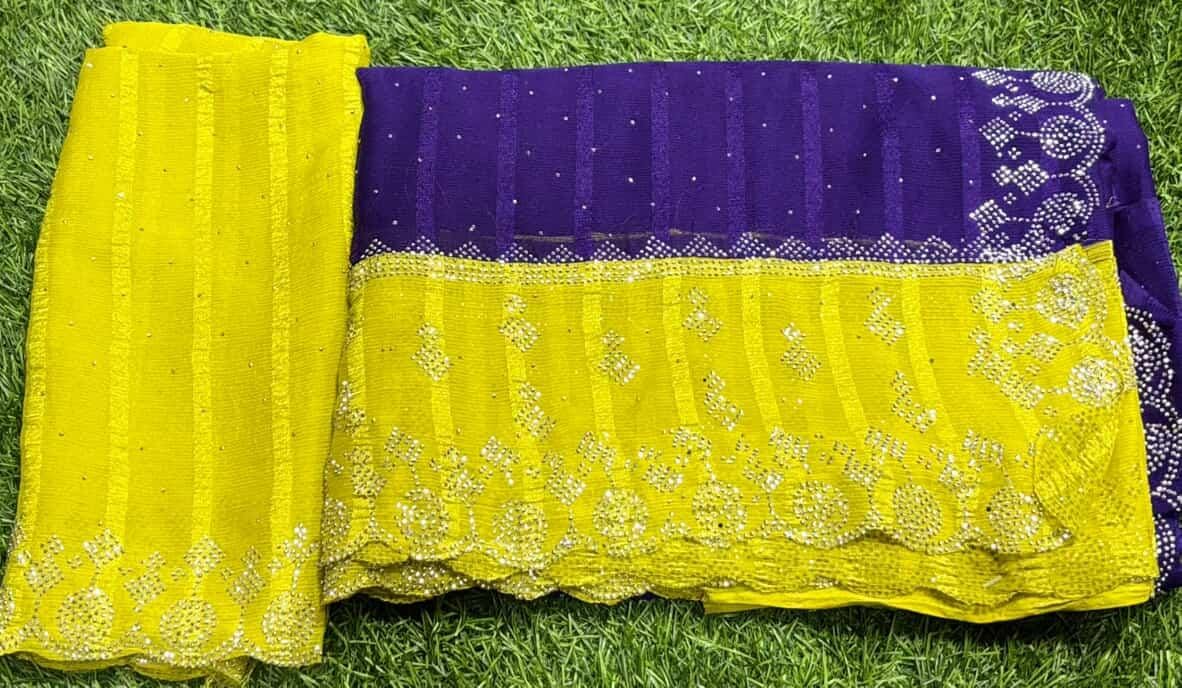 SJ012 ELEGANT STONE WORK SAREE