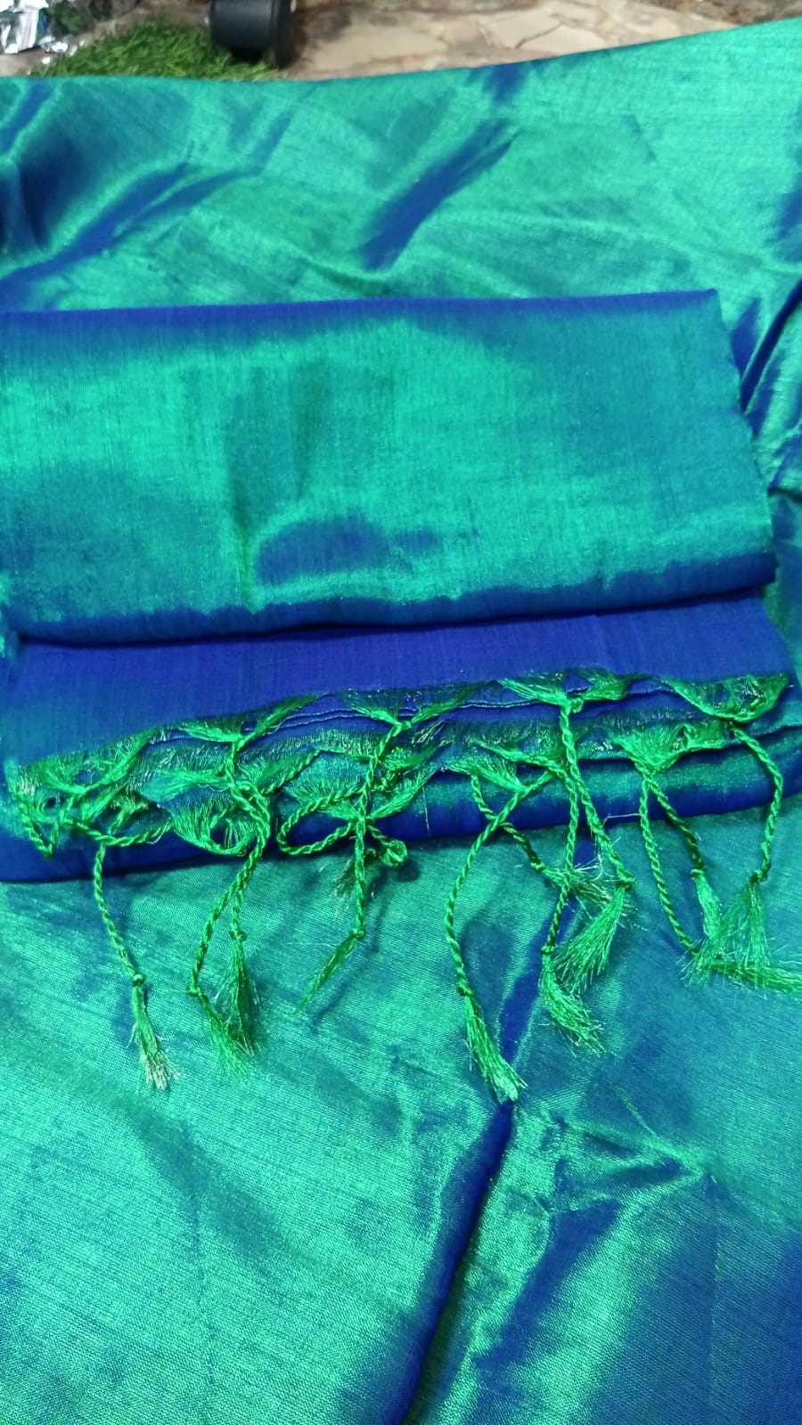 SJ042 MAYIL COLOUR TISSUE SAREE