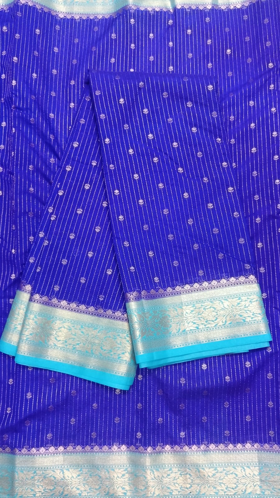 SJ061 BLUE WITH SKY BLUE BORDER