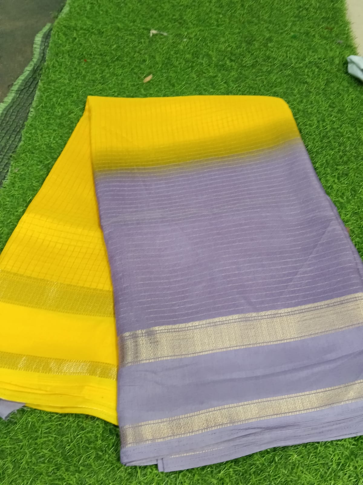 SJ087 DOUBLE COLOUR  GEORGET SAREE