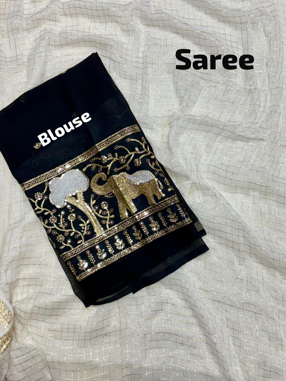 SJ088 VISCOSE GEORGETTE SAREE