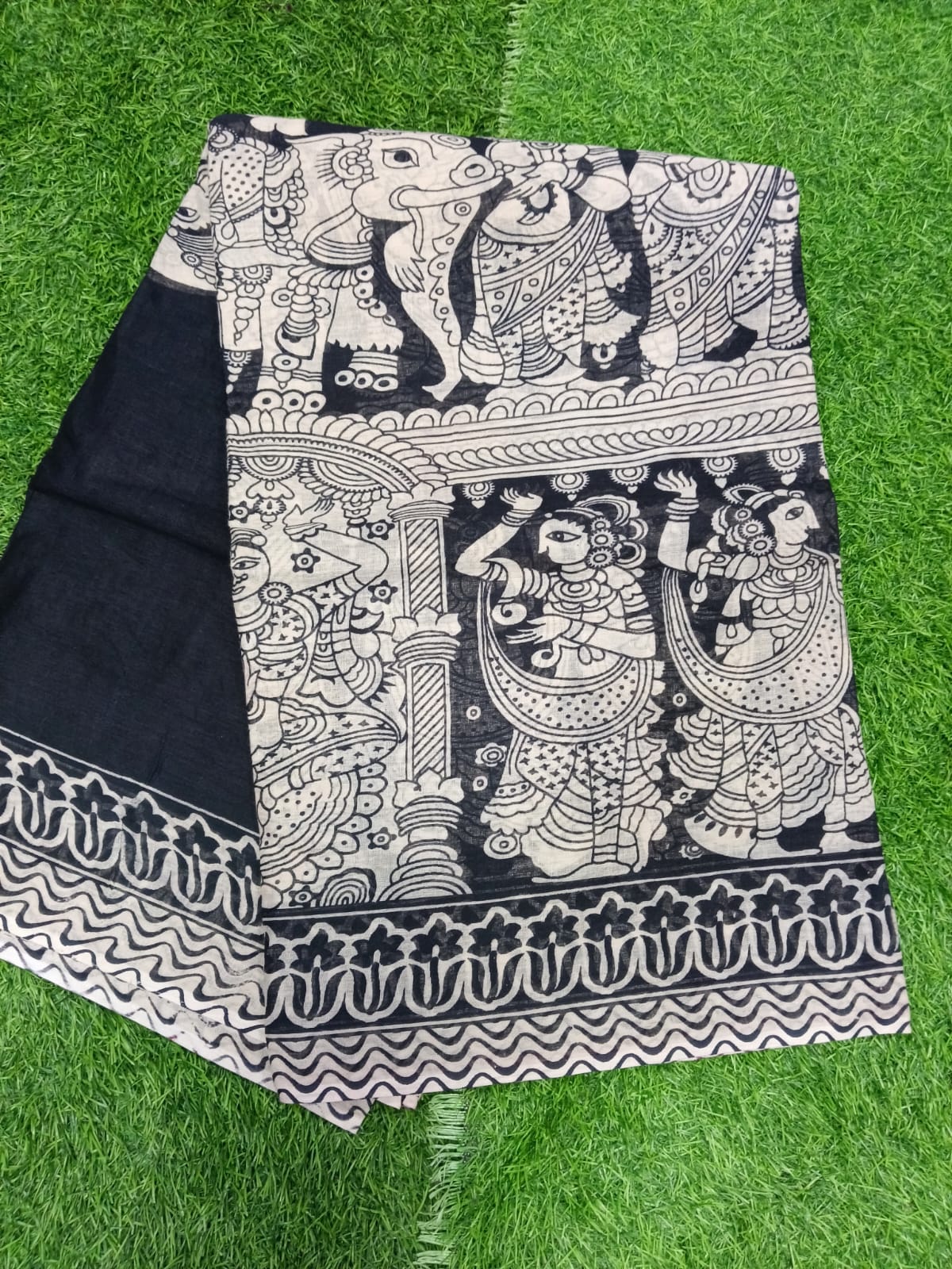 SJ095 KALAMKARI PRINT COTTON SAREE