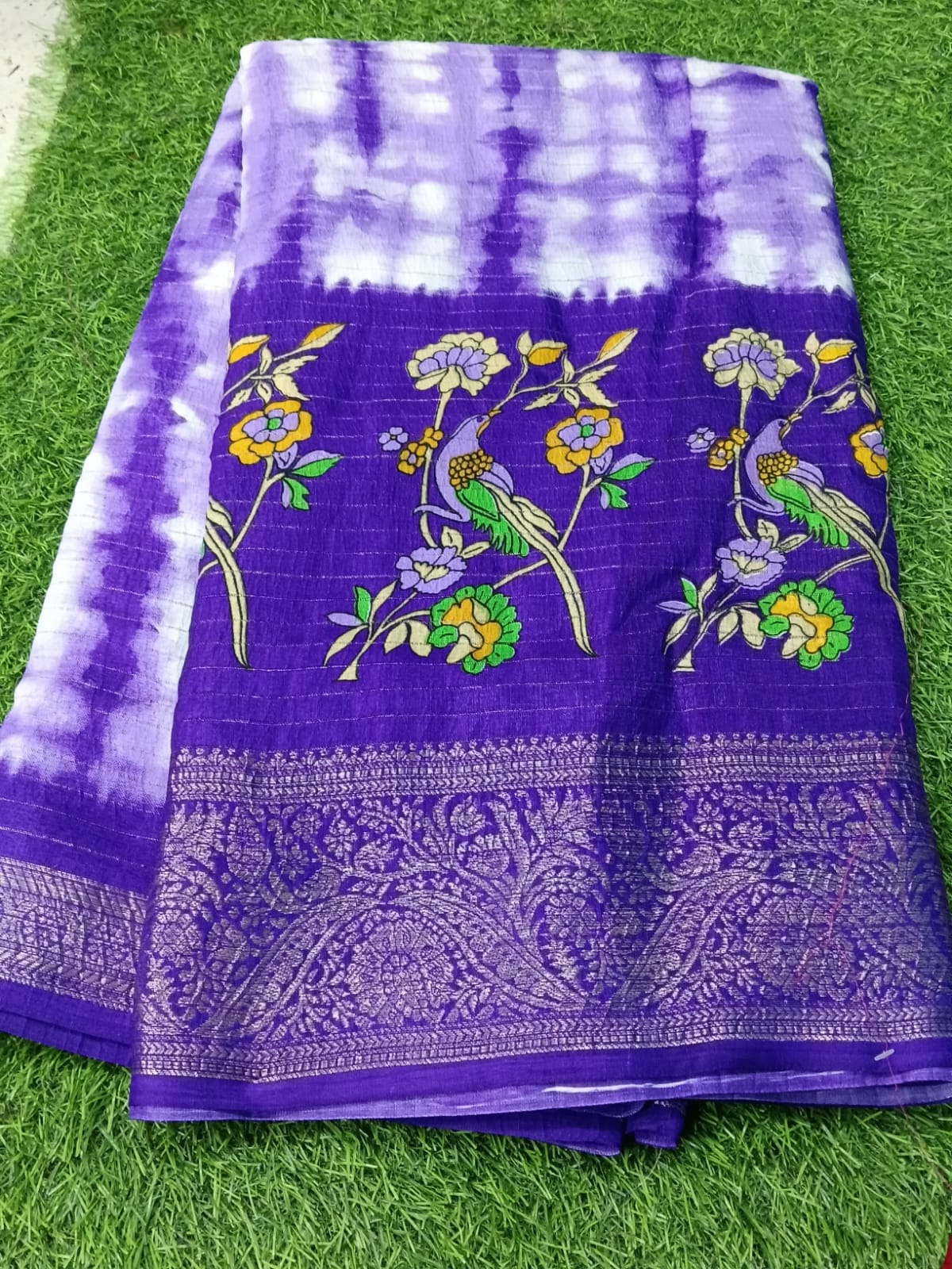 SJ108 SHIBORI PRINT BORDER SAREE