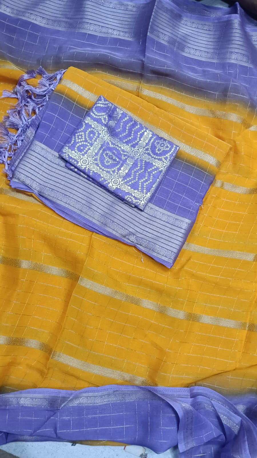 SJ147 ZARI KATTAM MASMELLOW FABRIC SEPRATE BLOUSE FULLY ZARI WORK