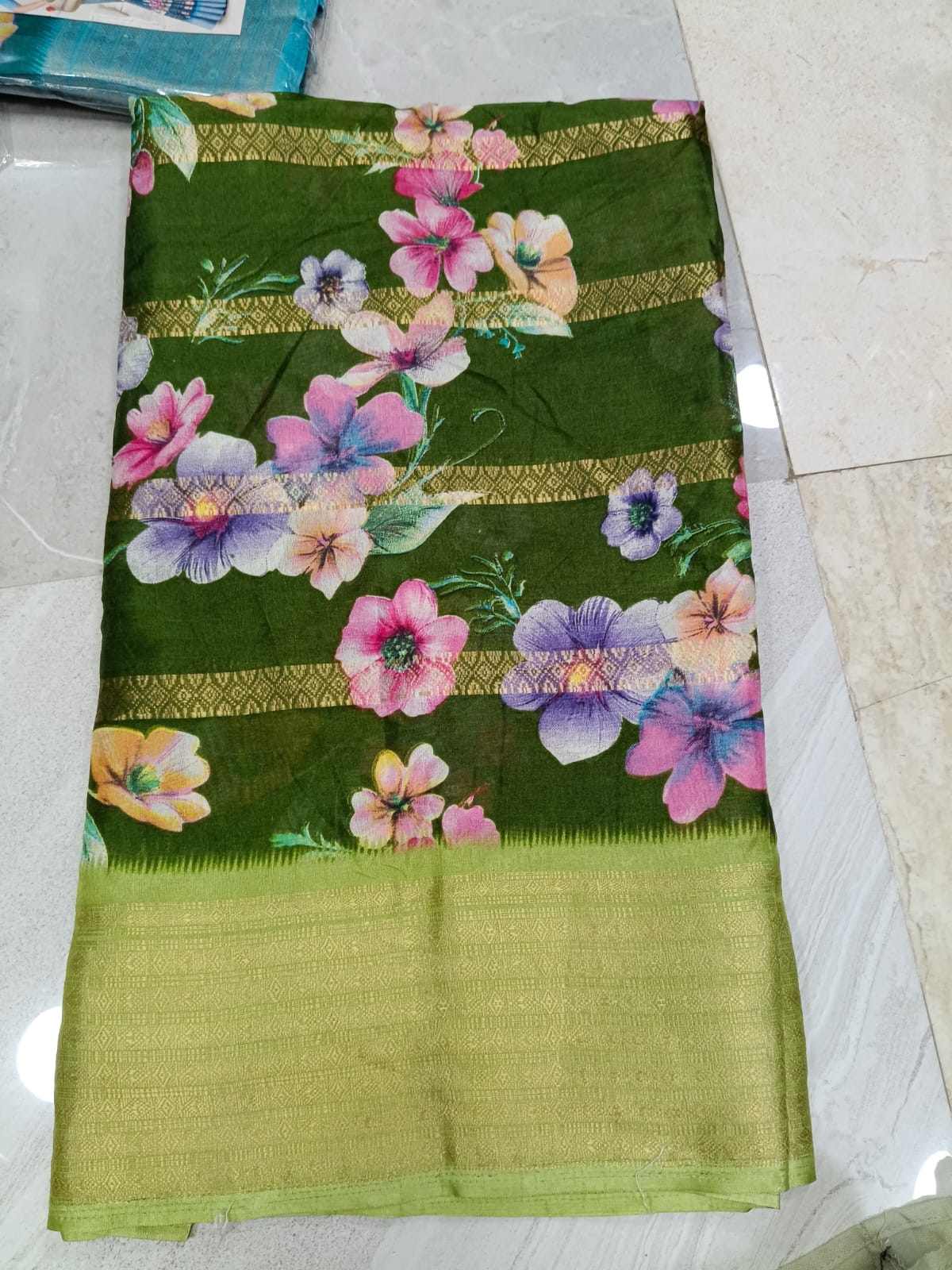 SJ010 SOFT MATERIAL WITH  ZARI LINE