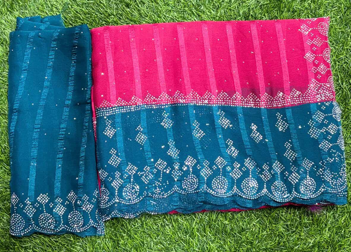 SJ012 ELEGANT STONE WORK SAREE