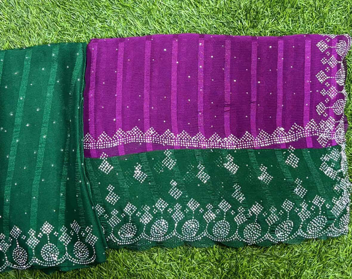 SJ012 ELEGANT STONE WORK SAREE