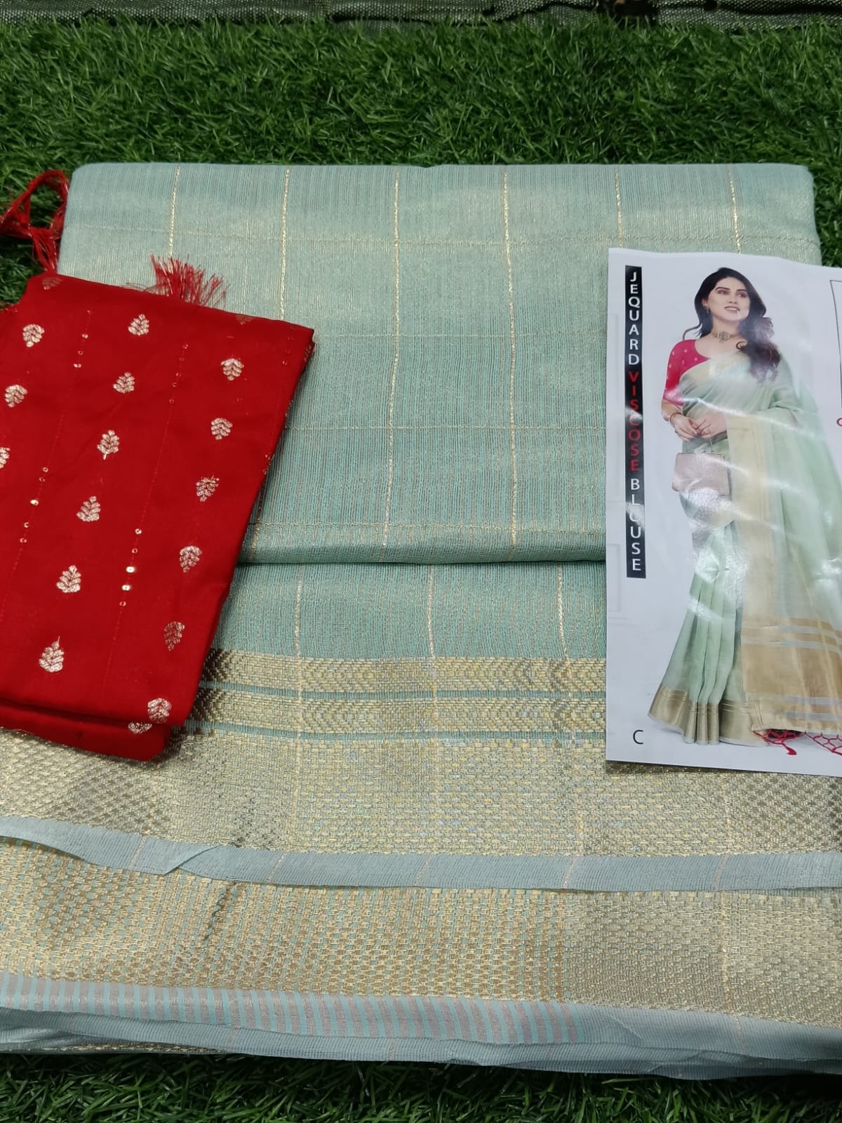 SJ013 EXCLUSIVE ROSEGOLD SAREE WITH BLOUSE