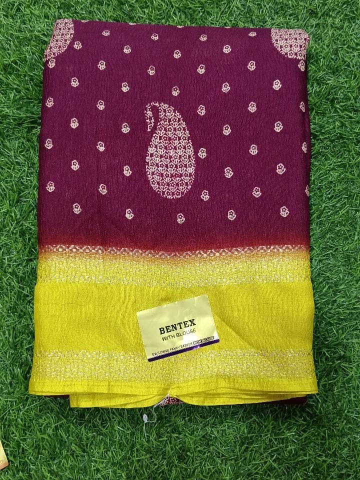 SJ017 CRUSHED GORGETTE WITH RETTA PATTA BODRER