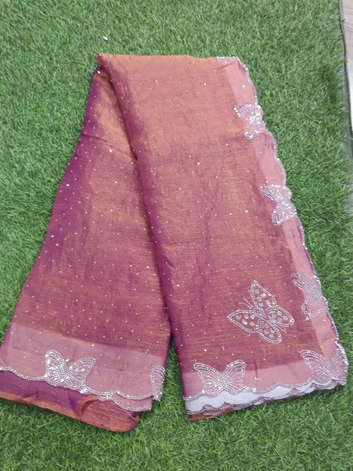 SJ043 SPAY SILK BUTTERFLY SAREE