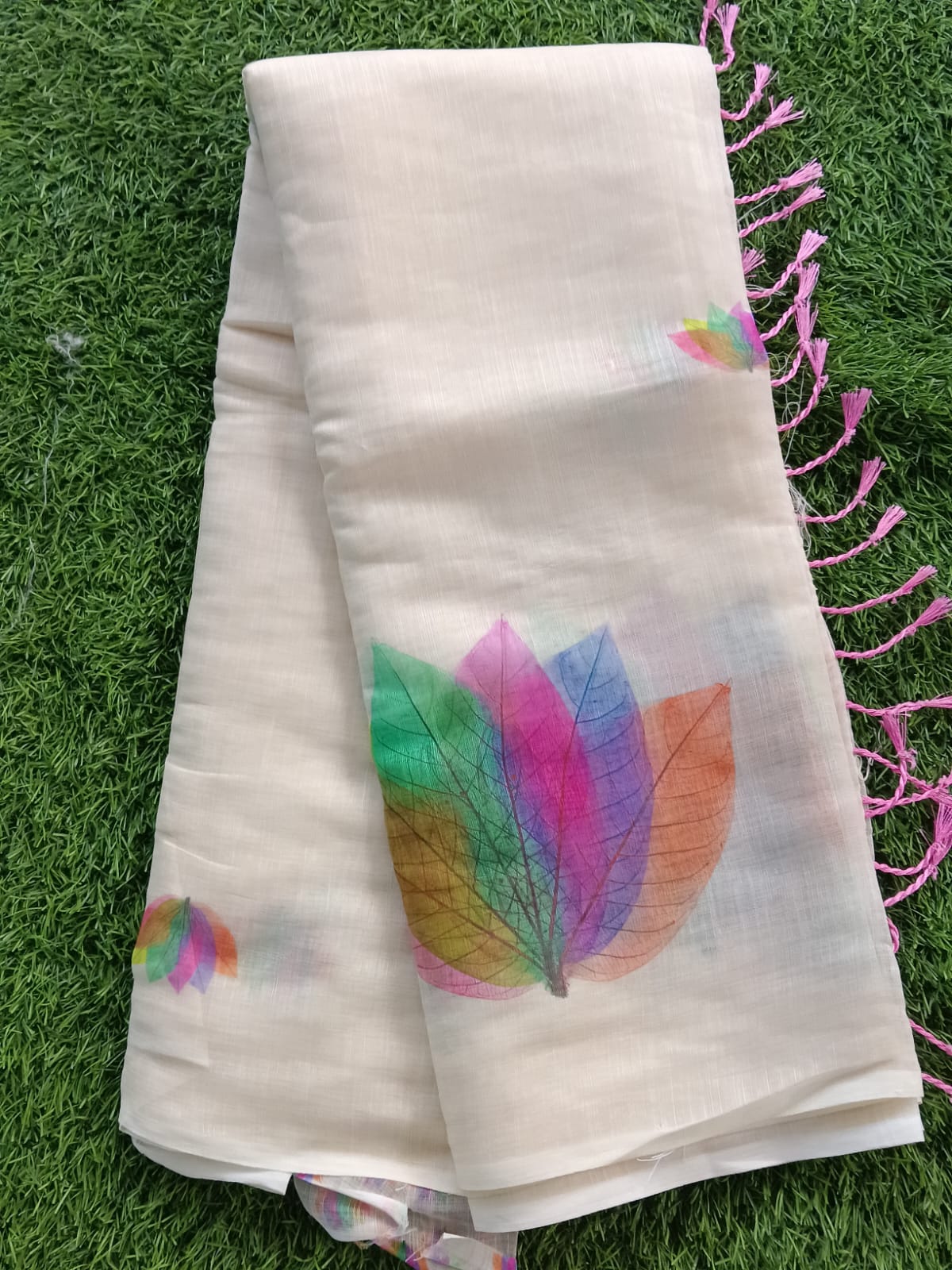 SJ053 LENIN COTTON WITH TASSELS