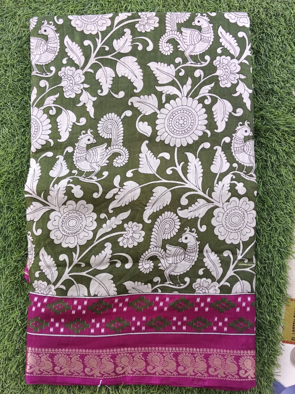 SJ054 KALAMKARI MIXED COTTON SAREE