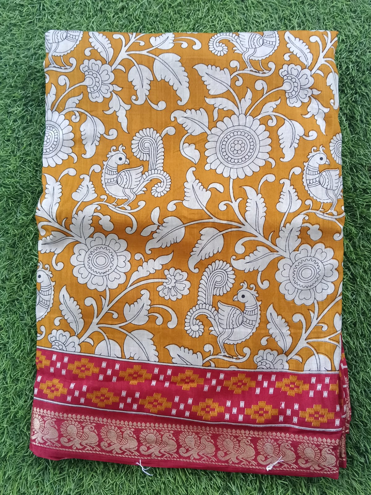 SJ054 KALAMKARI MIXED COTTON SAREE