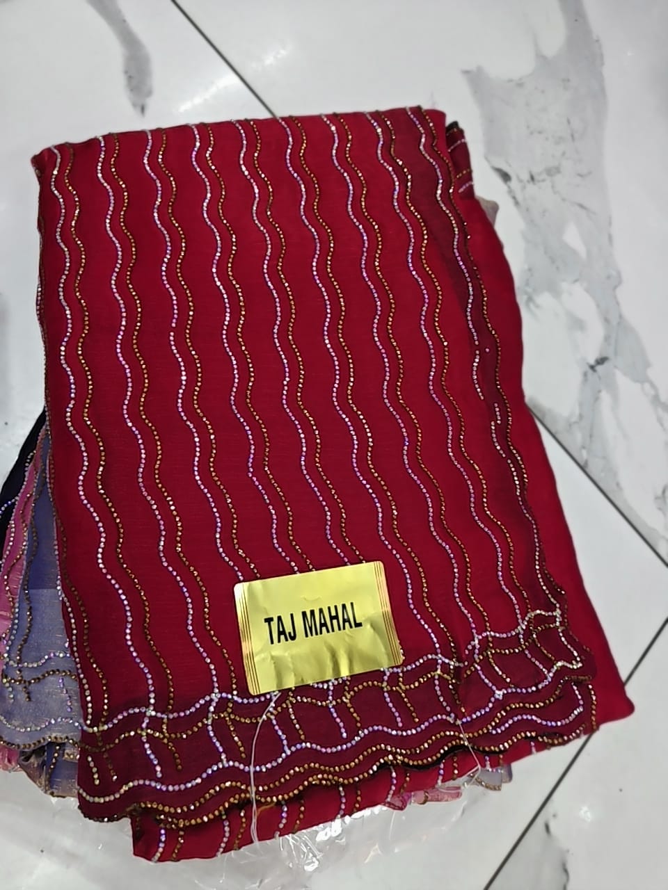 SJ066 STONE WORK  SPAY SILK SAREE