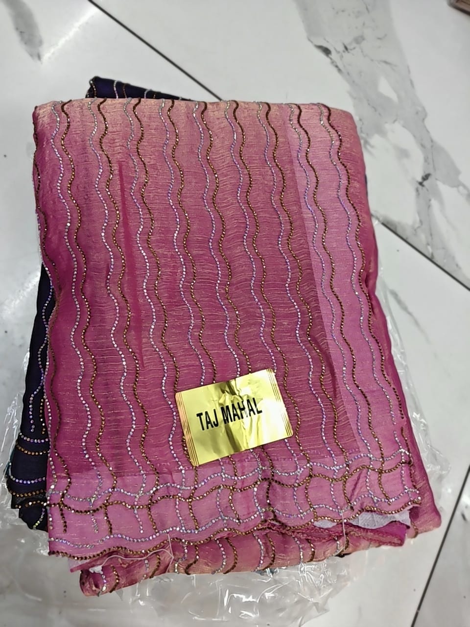 SJ066 STONE WORK  SPAY SILK SAREE