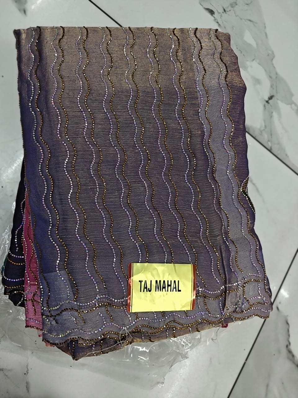 SJ066 STONE WORK  SPAY SILK SAREE