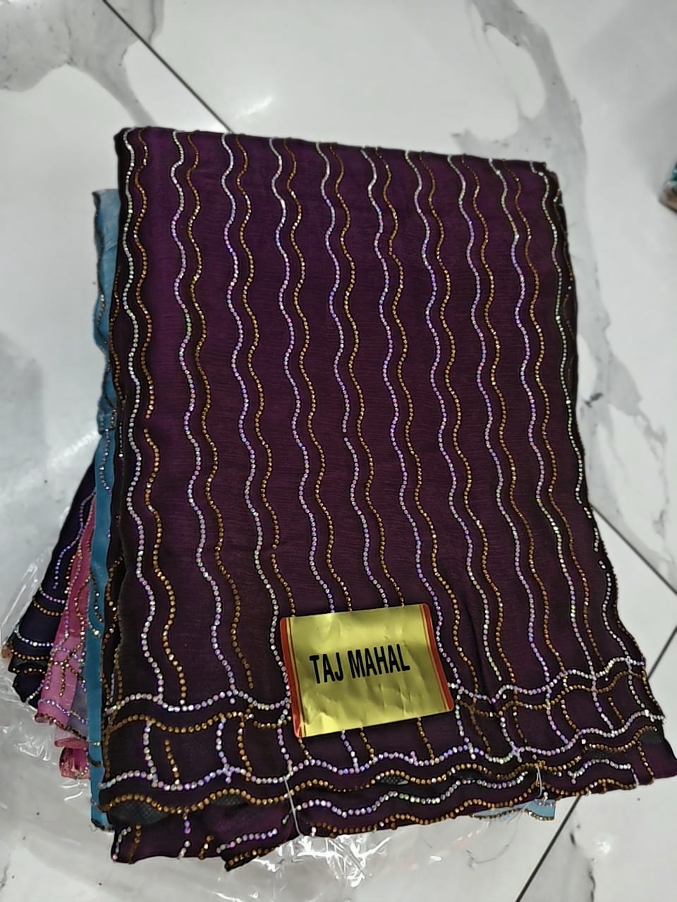 SJ066 STONE WORK  SPAY SILK SAREE