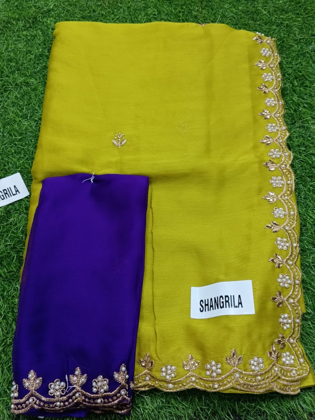 SJ071 PEARL WORK SAREE