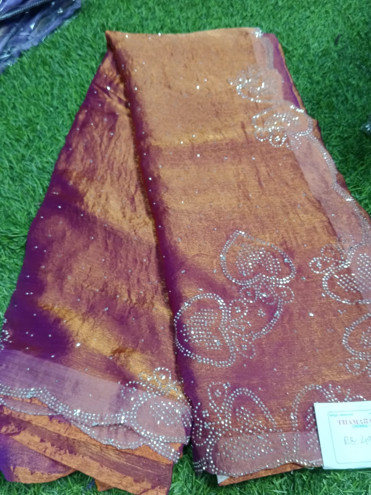 SJ086 BUTTERFLY AND HEART SAREE DESIGN