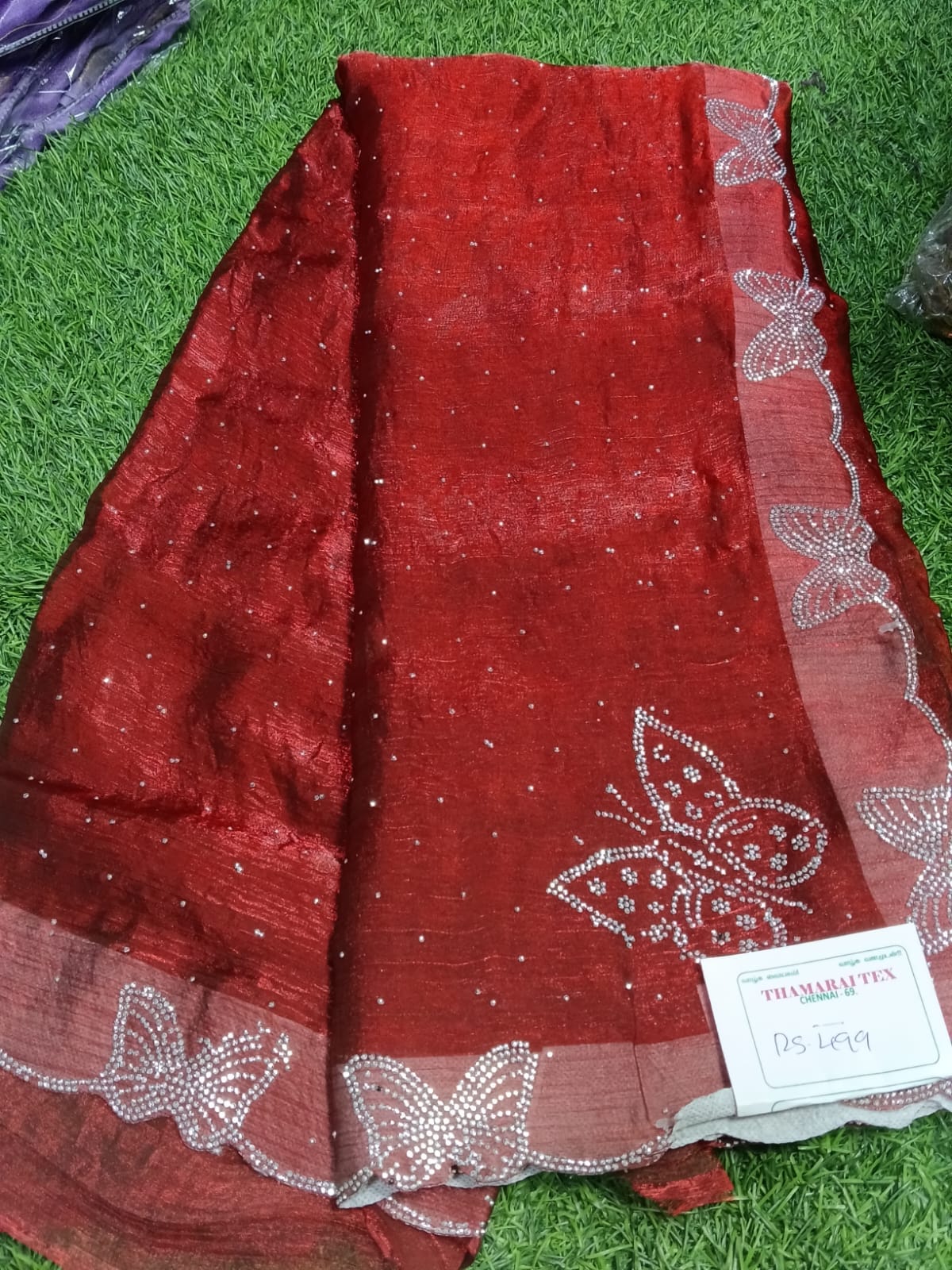SJ086 BUTTERFLY AND HEART SAREE DESIGN