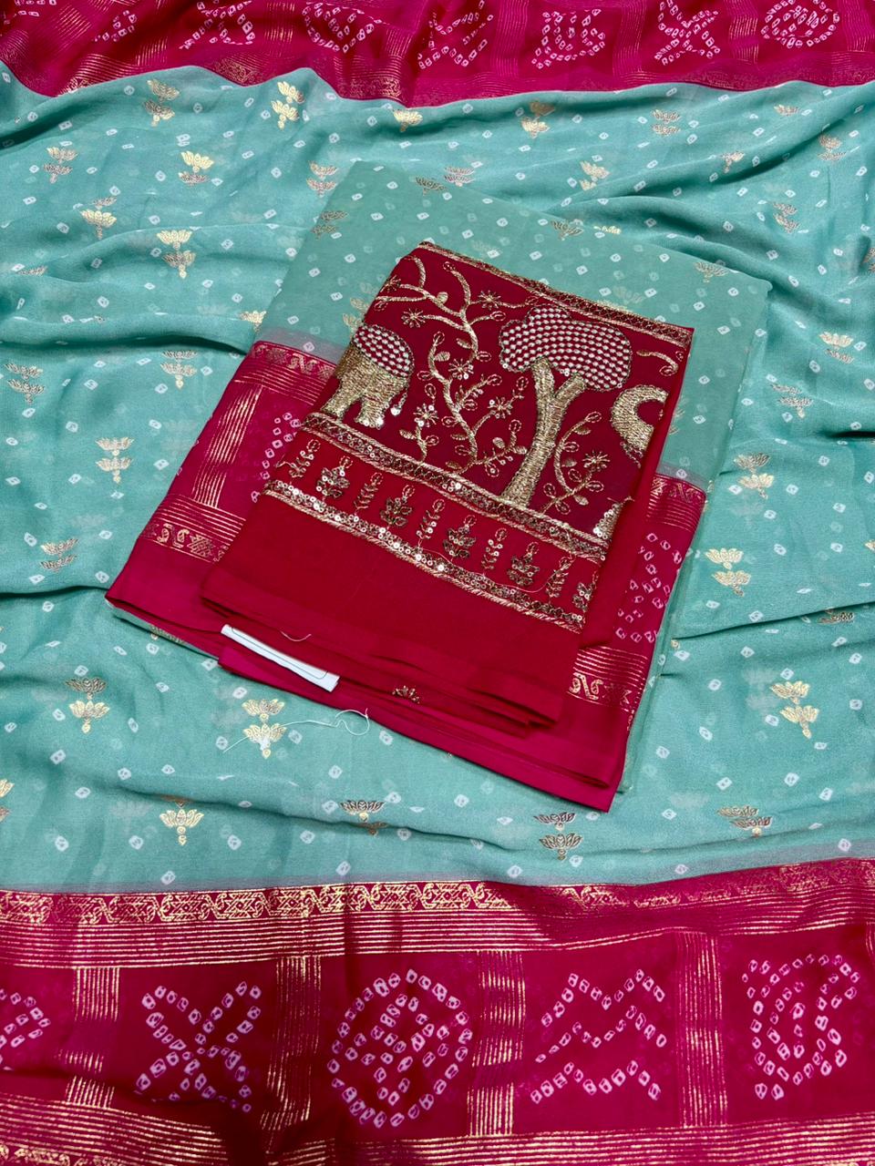 SJ089 EXCLUSIVE BANDHINI SAREE