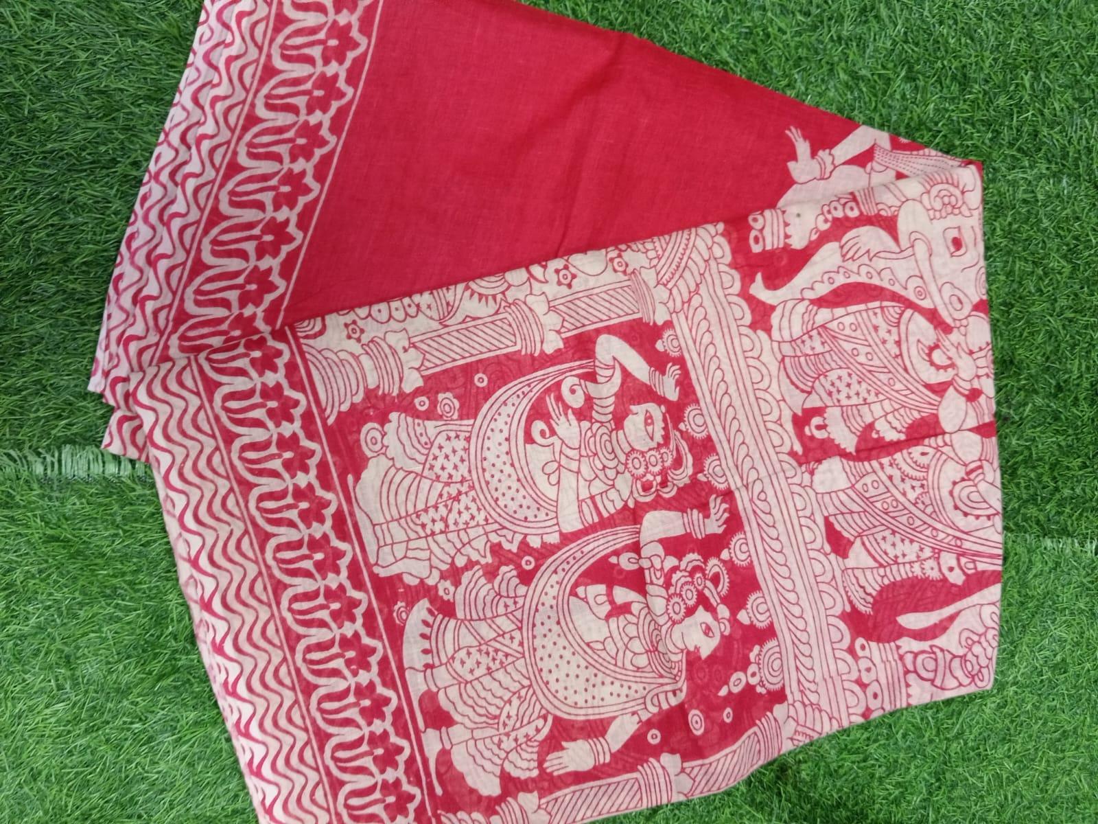 SJ095 KALAMKARI PRINT COTTON SAREE