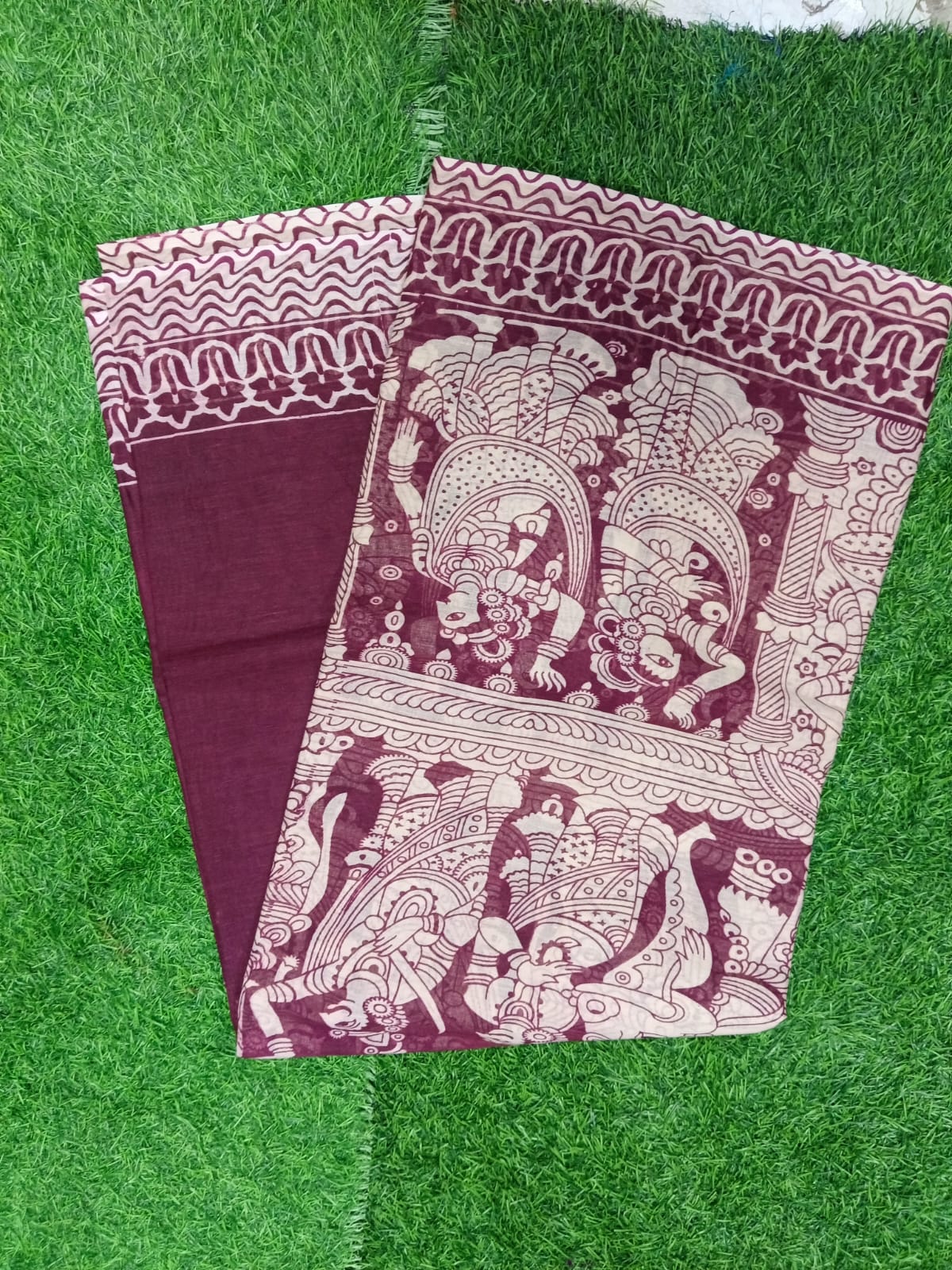 SJ095 KALAMKARI PRINT COTTON SAREE