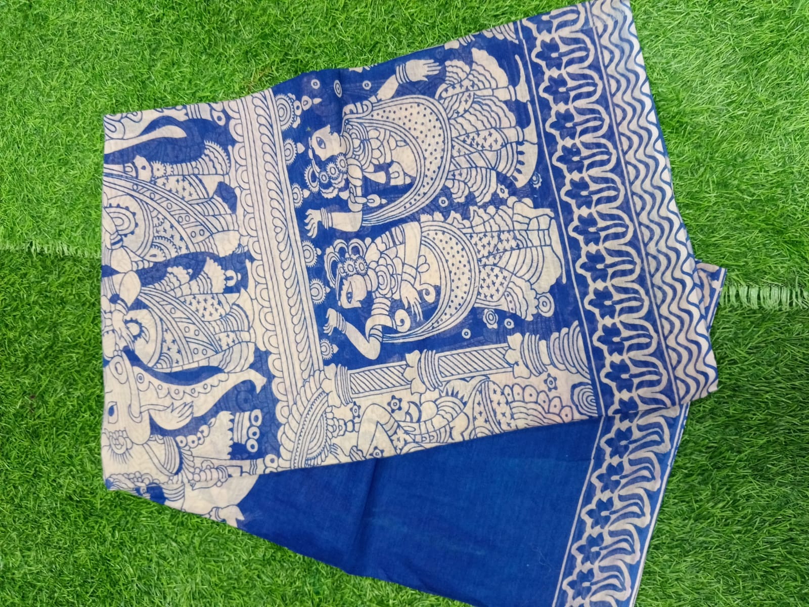 SJ095 KALAMKARI PRINT COTTON SAREE