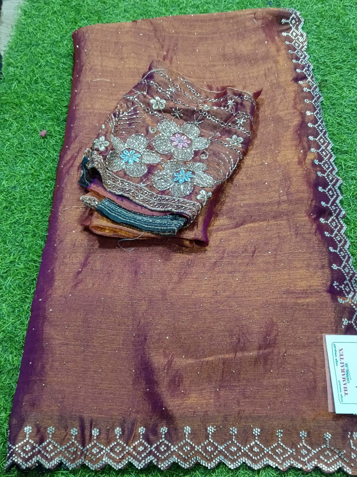 SJ107  SPACE SILK SAREE WITH BLOUSE