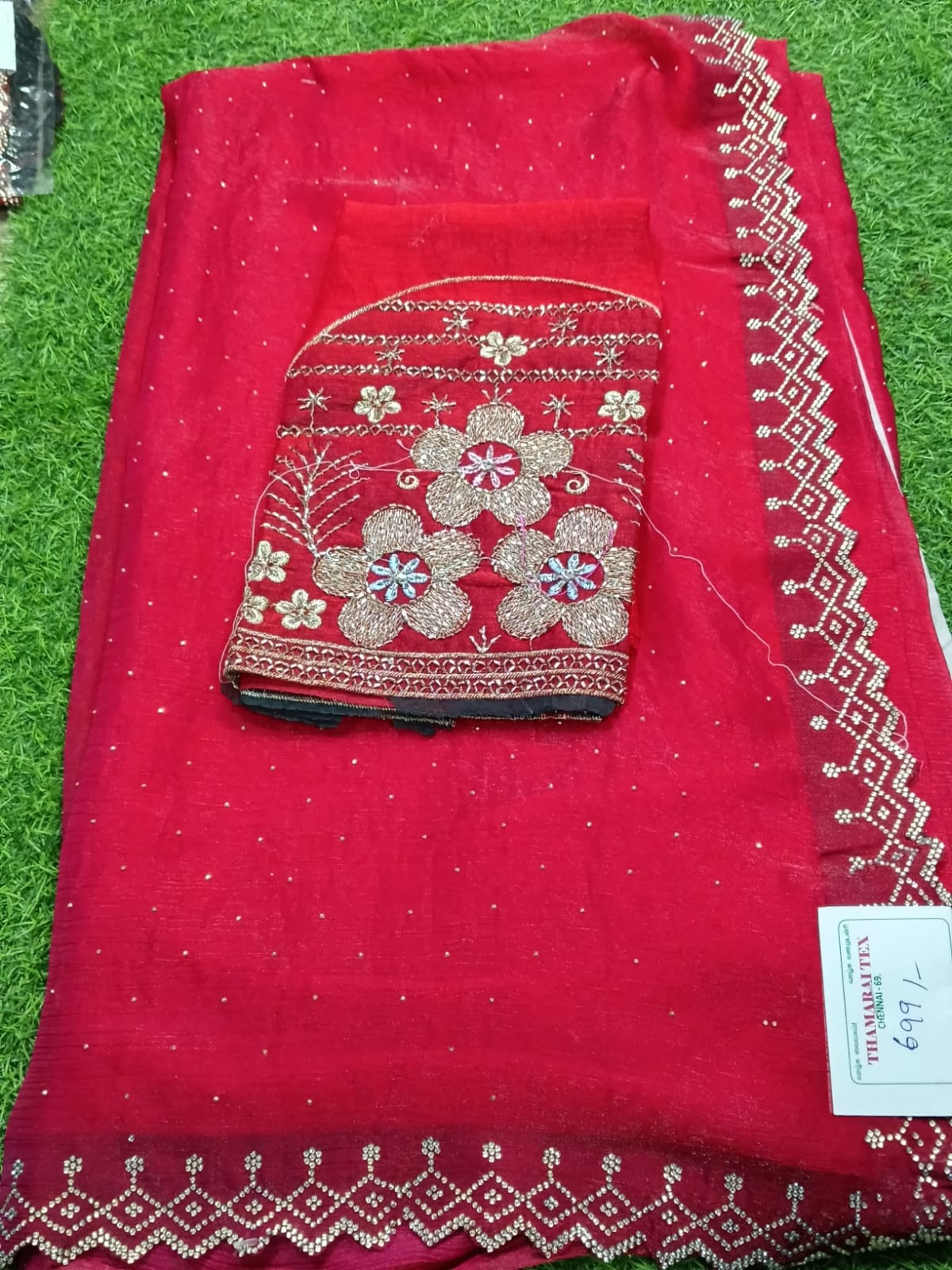 SJ107  SPACE SILK SAREE WITH BLOUSE