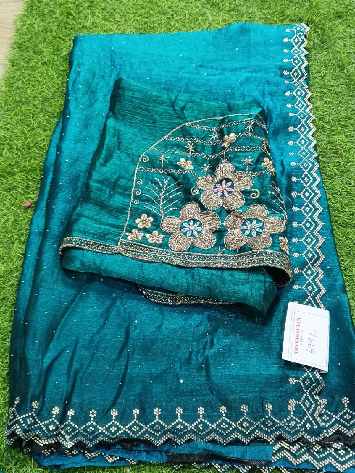 SJ107  SPACE SILK SAREE WITH BLOUSE
