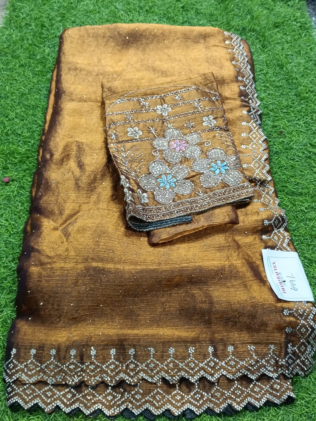 SJ107  SPACE SILK SAREE WITH BLOUSE