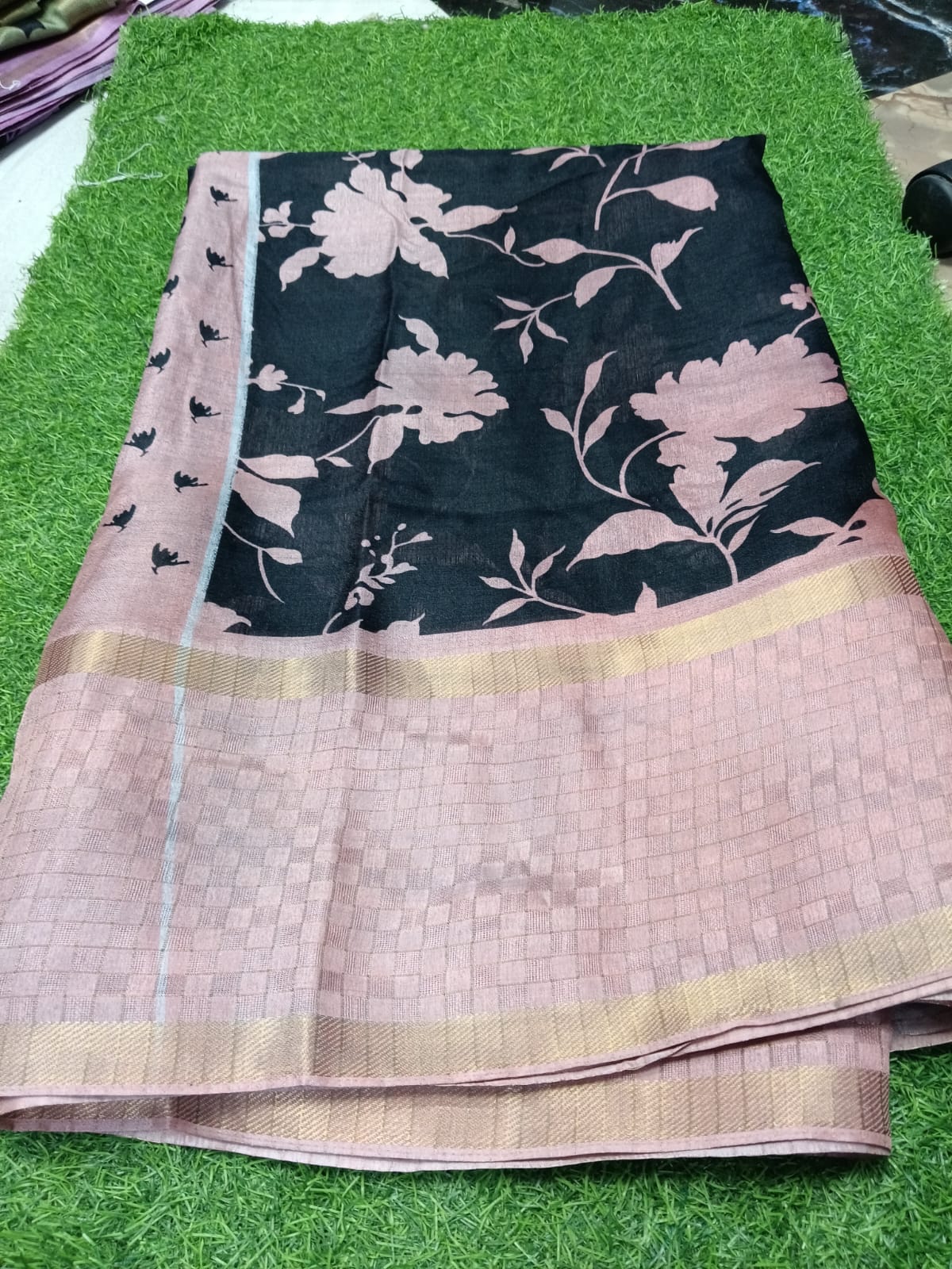 SJ105 SEMI KHADI TISSUE SAREE