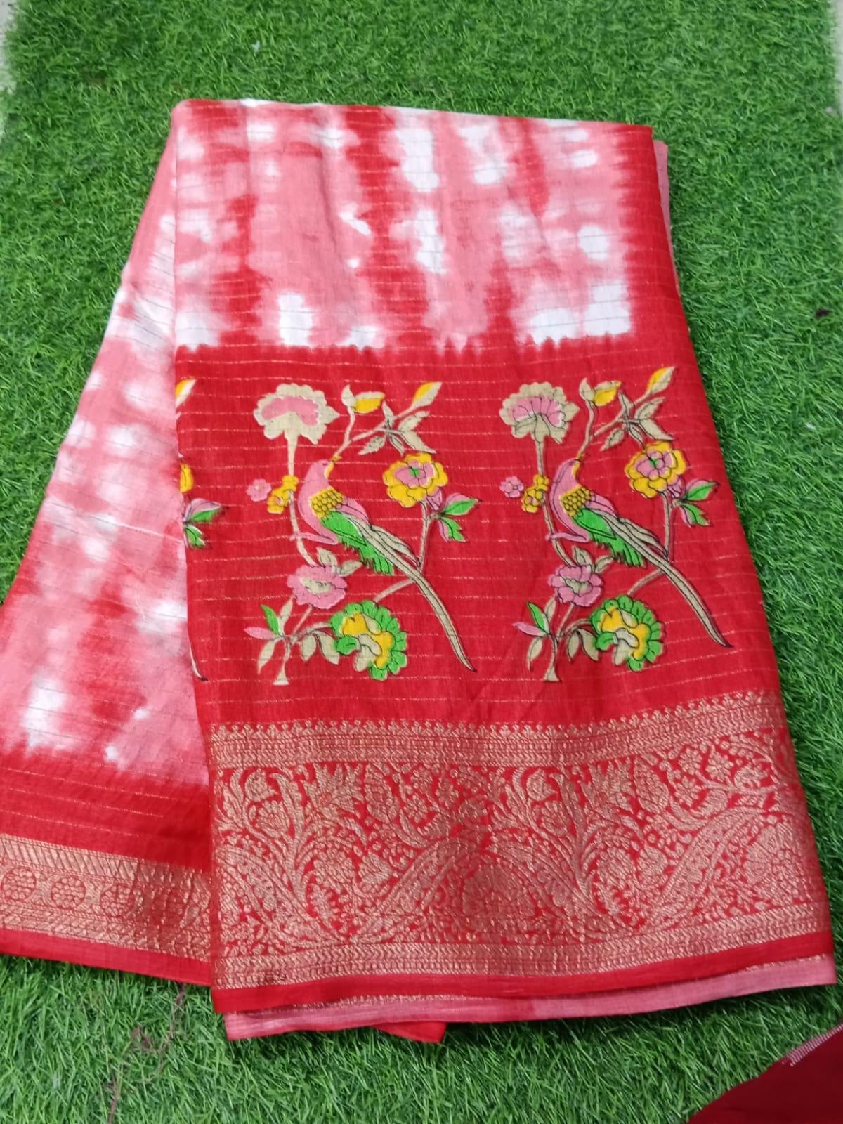SJ108 SHIBORI PRINT BORDER SAREE