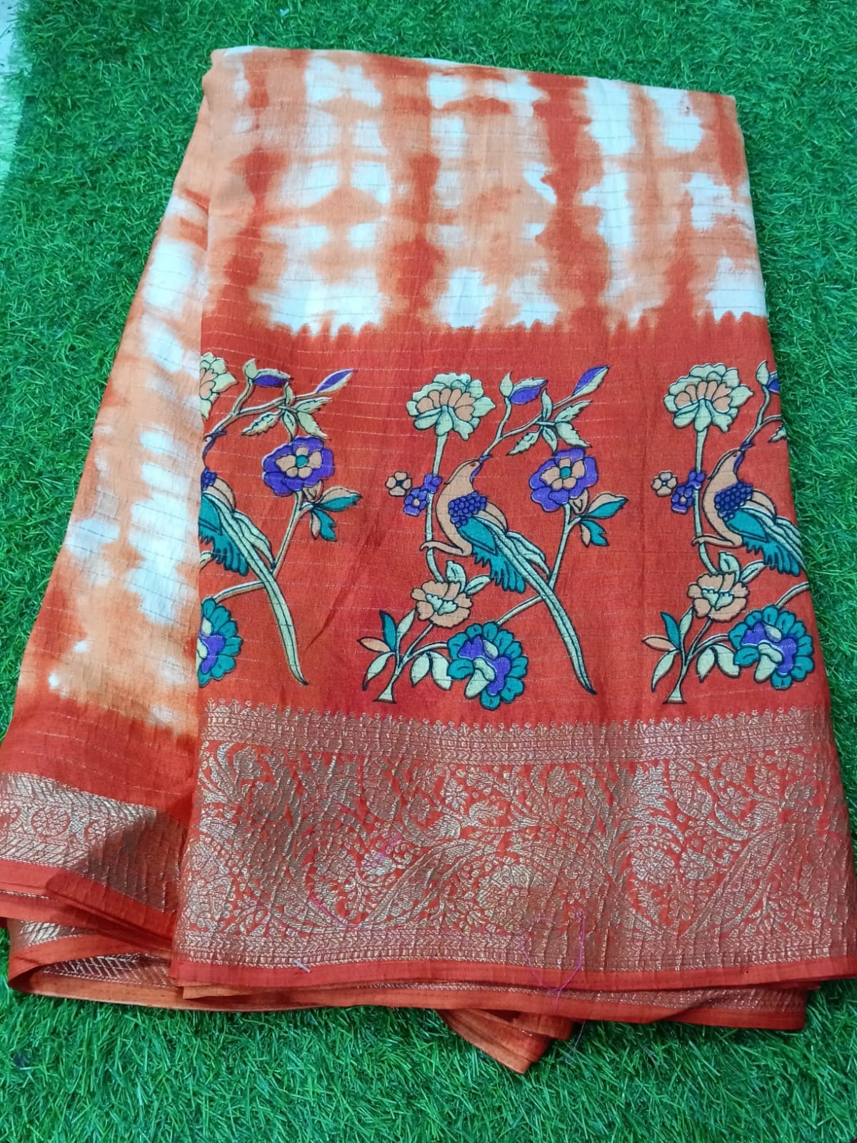 SJ108 SHIBORI PRINT BORDER SAREE