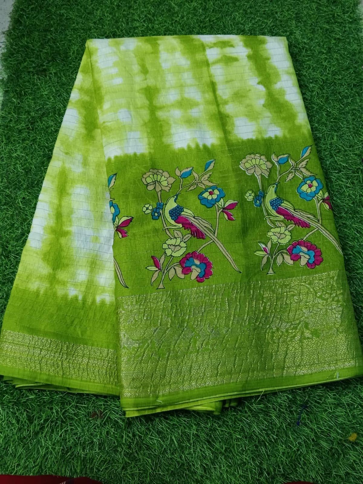 SJ108 SHIBORI PRINT BORDER SAREE